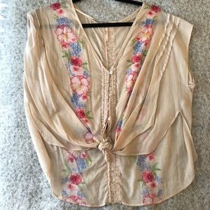Free People Hawaiian cover up/top size M